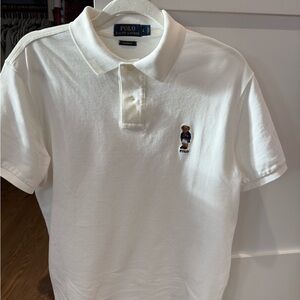 Polo by Ralph Lauren White Polo with exclusive Bear Logo Sz L